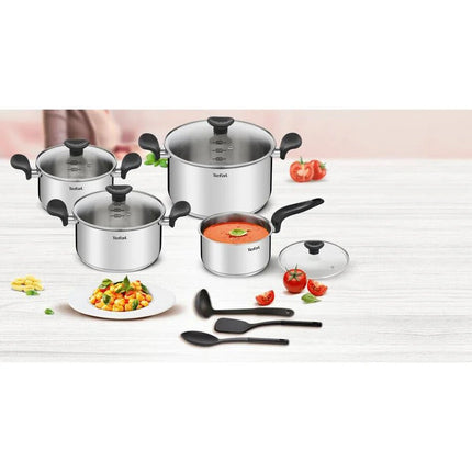 TEFAL Primary Pot Set, Stainless Steel, Induction, 11 Pieces - SmartSouks