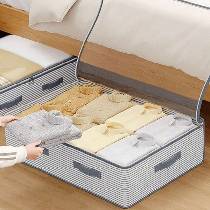 Underbed Storage Bag – Flat Foldable Organizer for Quilts & Clothes - SmartSouks