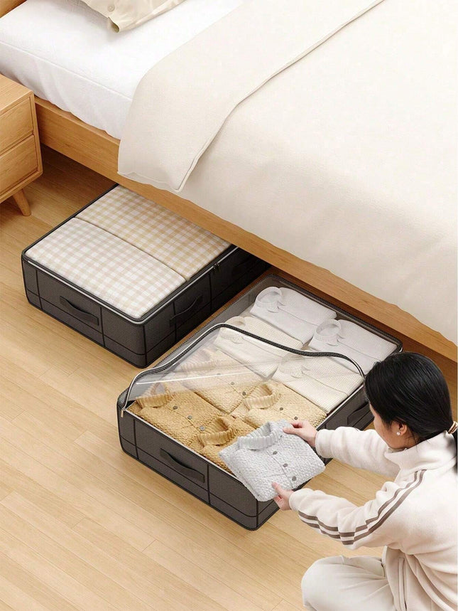 Underbed Storage Bag – Flat Foldable Organizer for Quilts & Clothes - SmartSouks