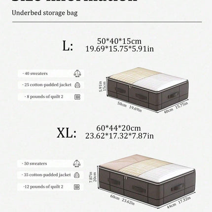 Underbed Storage Bag – Flat Foldable Organizer for Quilts & Clothes - SmartSouks