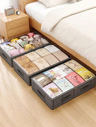 Underbed Storage Bag – Flat Foldable Organizer for Quilts & Clothes - SmartSouks