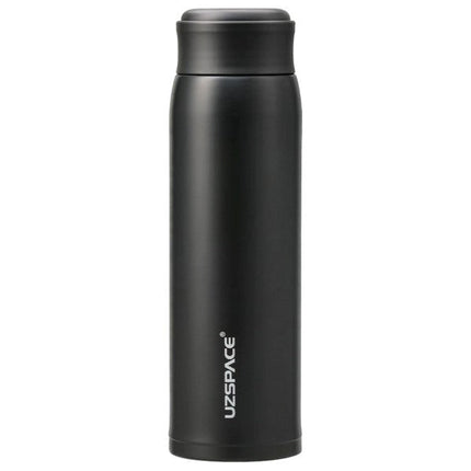 Uzspace Double Wall Thermos Stainless Steel Insulated Water Bottle X5 500ml 4075 BlackWater Bottles