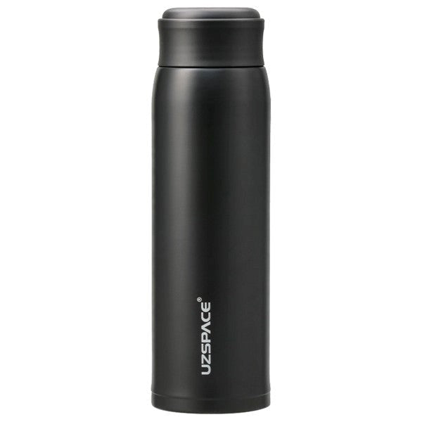 Uzspace Double Wall Thermos Stainless Steel Insulated Water Bottle X5 500ml 4075 BlackWater Bottles