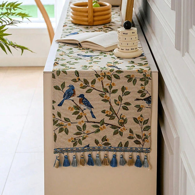 Vintage Countryside Jacquard Weave Table Runner 30*200cm - SmartSouks