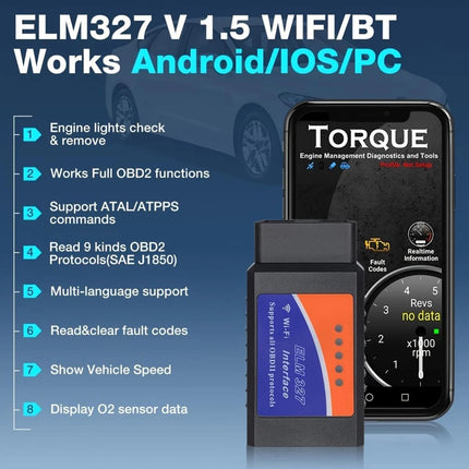 WiFi OBD2 Scanner ELM-327 - SmartSouks