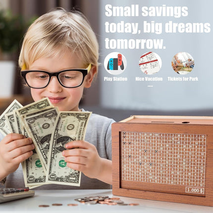 Wooden Saving Box 3K - SmartSouks