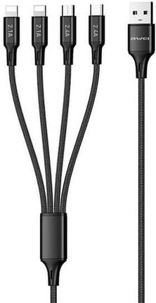 AWEI 4 in 1 Fast Charge Braided Data Cable