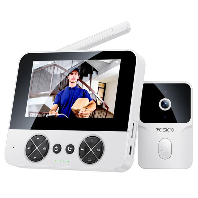 Yesido KM27 Wi-Fi Video Doorbell, 2K, WhiteVideo Doorbell