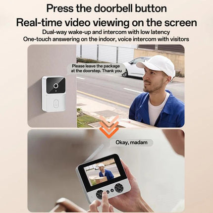 Yesido KM27 Wi-Fi Video Doorbell, 2K, WhiteVideo Doorbell