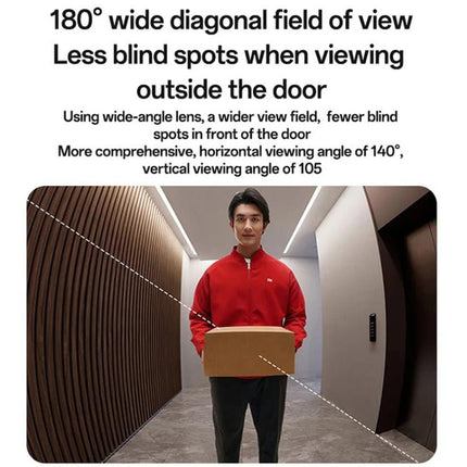 Yesido KM27 Wi-Fi Video Doorbell, 2K, WhiteVideo Doorbell