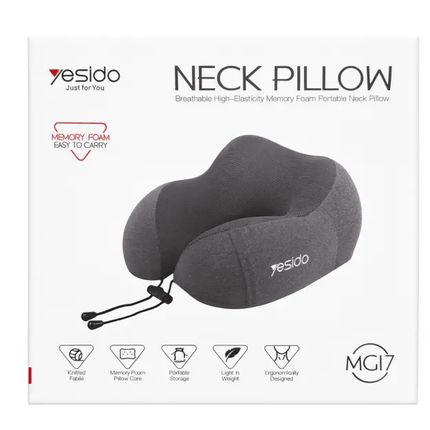 Yesido MG17 Memory Foam Travel Neck Pillow, GreyTravel Pillow