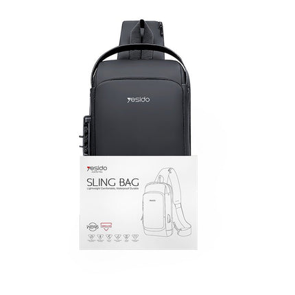 Yesido WB46 USB Charging Crossbody Bag with Combination Lock, GreyCrossbody Bag
