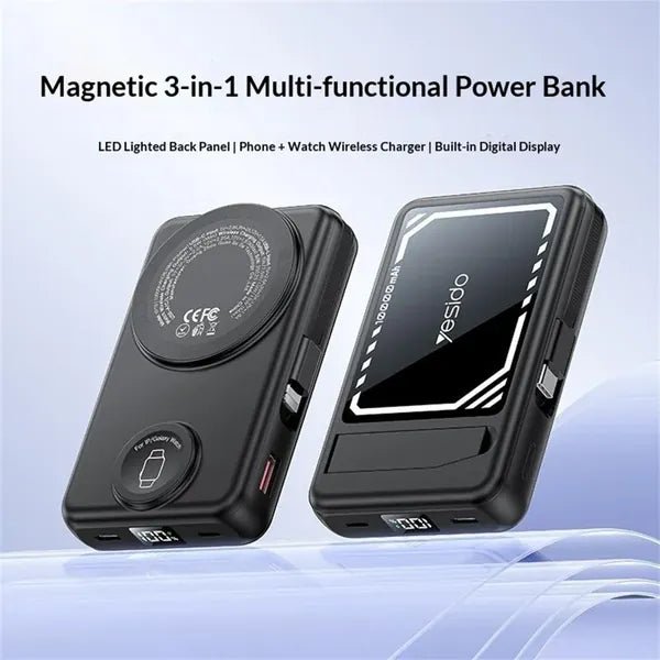 Yesido YP79 10000mAh Magnetic Wireless Power Bank with StandPower Bank